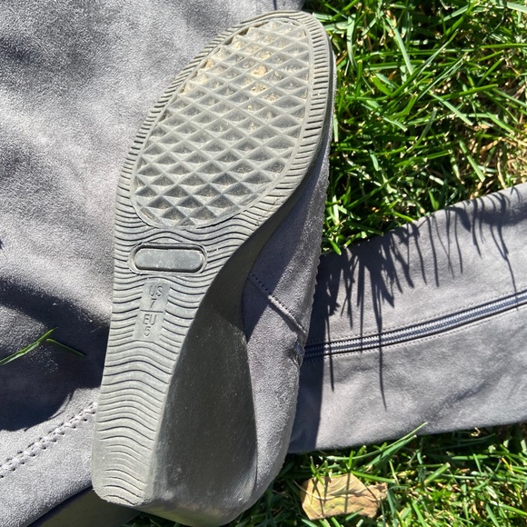 Grey Wedge Boots - Picture 6 of 11